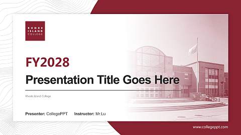 Rhode Island College Academic Presentation/Research Findings Report PPT Template