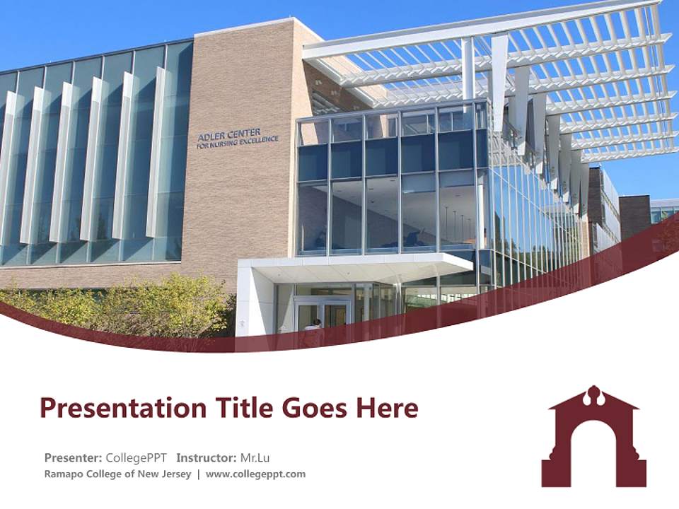 Ramapo College of New Jersey Course/Courseware Creation PPT Template4:3 ratio PPT effect preview image5