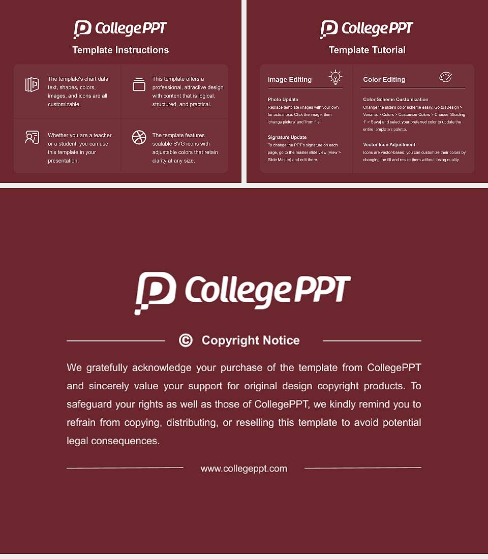 Ramapo College of New Jersey Course/Courseware Creation PPT Template4:3 ratio PPT effect preview image5