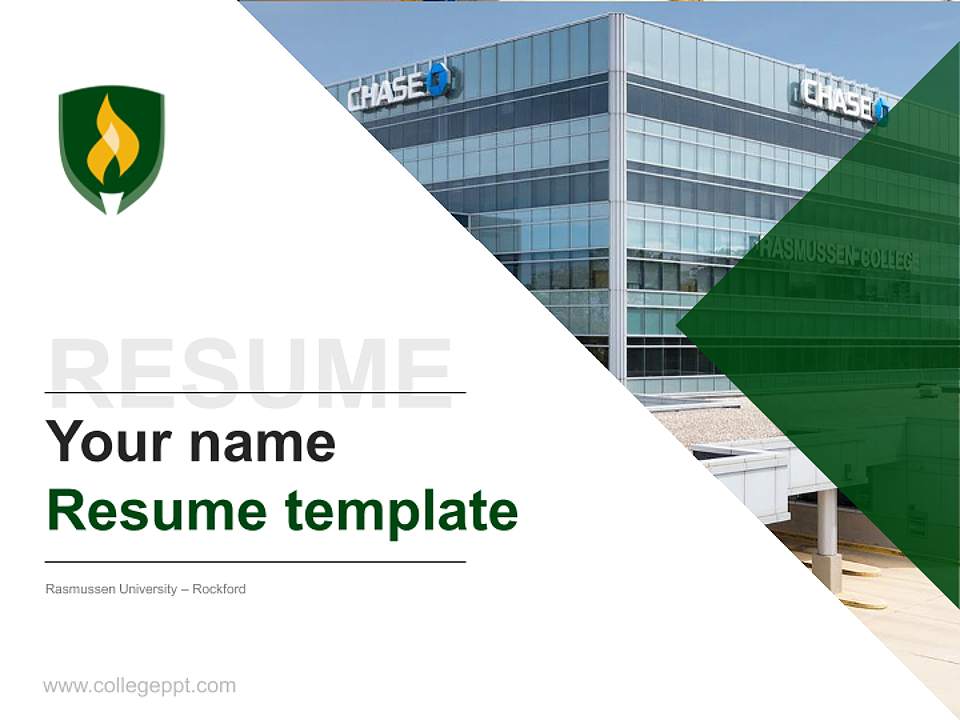 Rasmussen University – Rockford Resume PPT Template4:3 ratio PPT effect preview image5