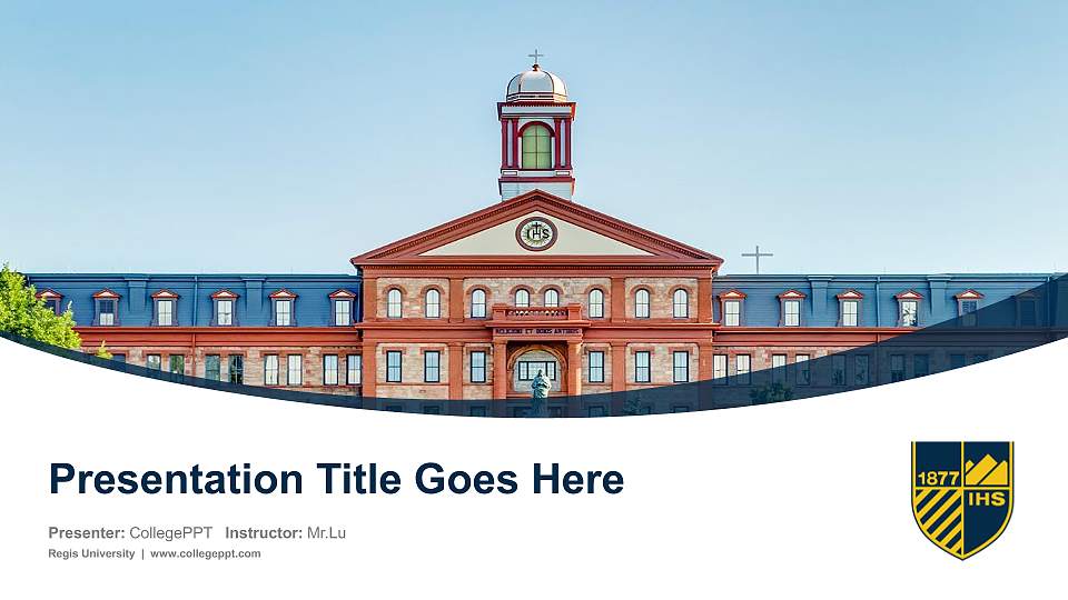 Regis University Course/Courseware Creation PPT Template16:9 ratio PPT effect preview image