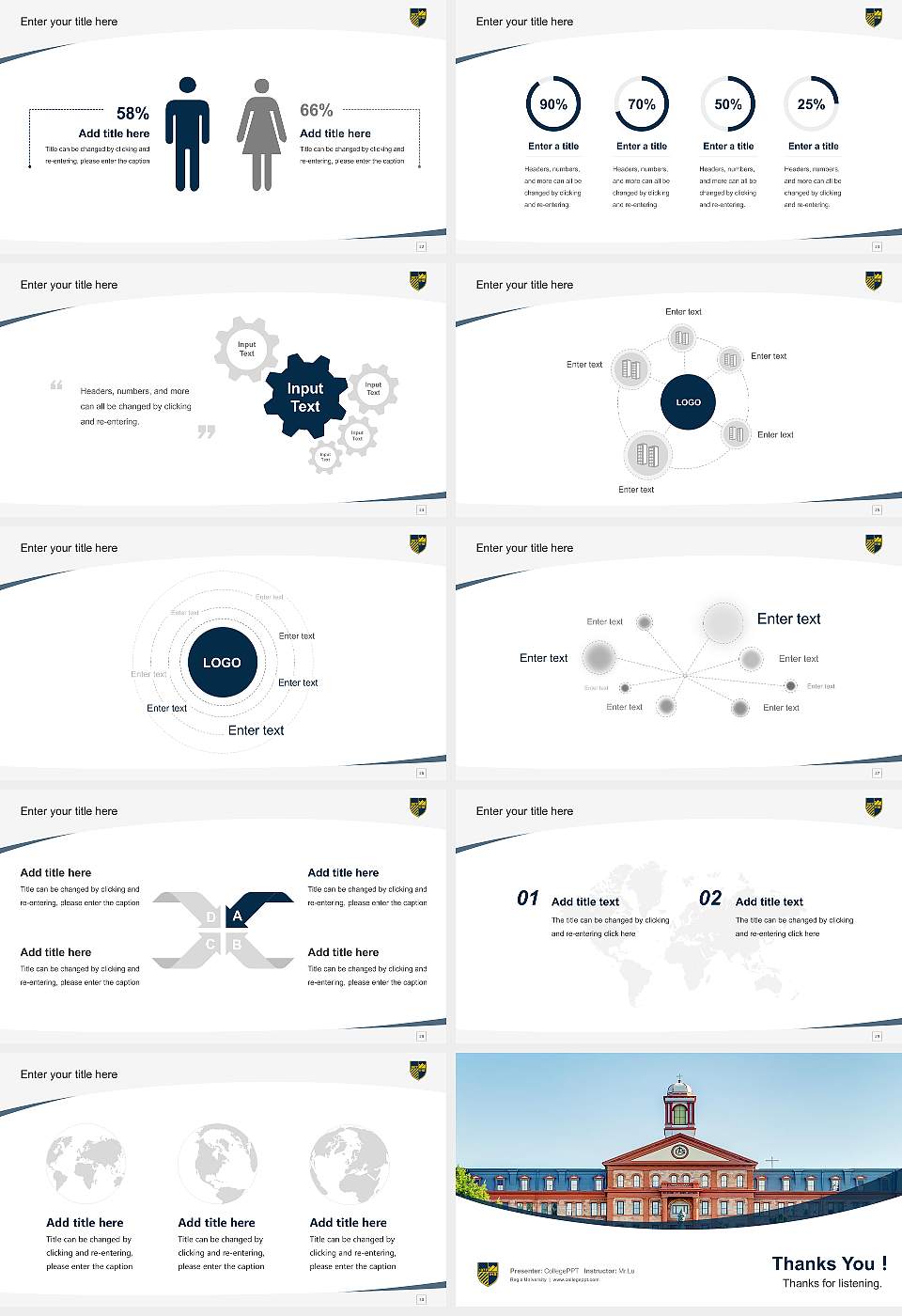 Regis University Course/Courseware Creation PPT Template16:9 ratio PPT effect preview image4