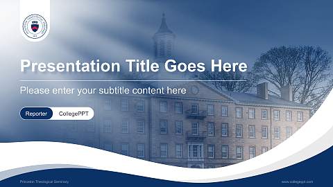 Princeton Theological Seminary Lecture Sharing and Networking Event PPT Template