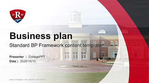 Radford University Competition/Entrepreneurship Contest PPT Template