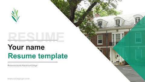 Reconstructionist Rabbinical College Resume PPT Template