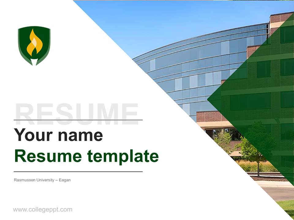 Rasmussen University – Eagan Resume PPT Template4:3 ratio PPT effect preview image5