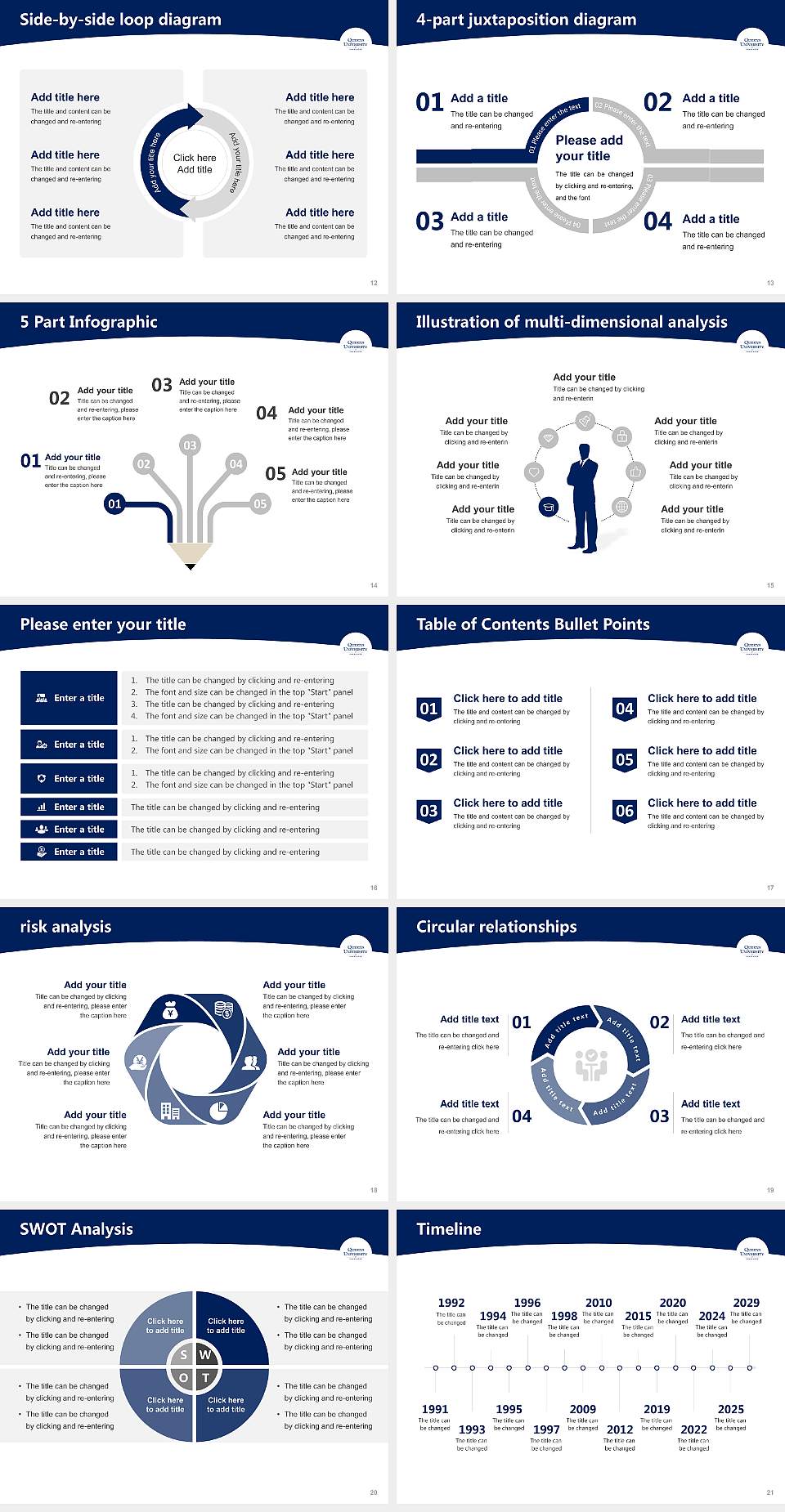Queens University of Charlotte Academic Presentation/Research Findings Report PPT Template4:3 ratio PPT effect preview image3