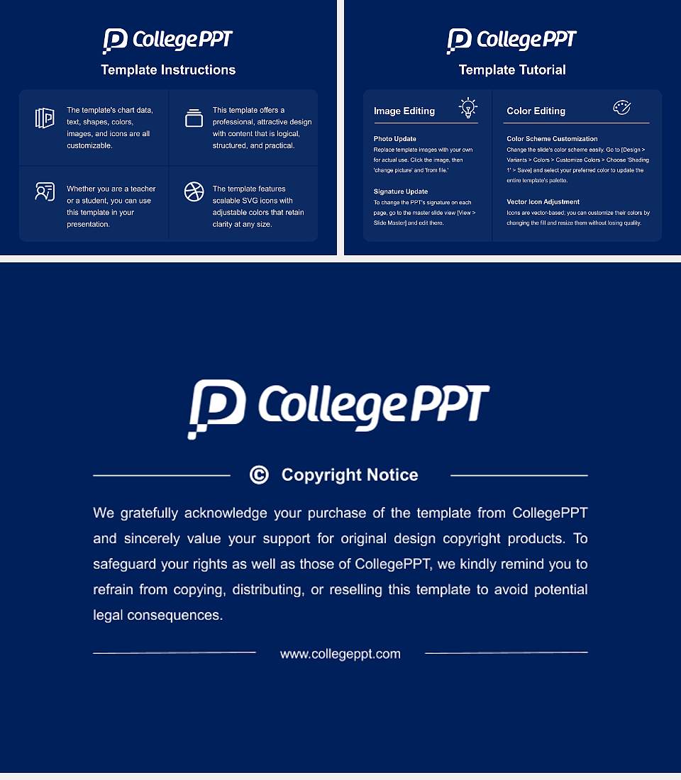 Queens University of Charlotte Academic Presentation/Research Findings Report PPT Template4:3 ratio PPT effect preview image5