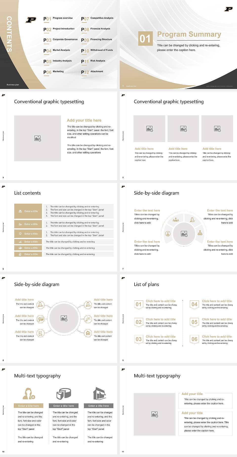 Purdue University-Main Campus Competition/Entrepreneurship Contest PPT Template4:3 ratio PPT effect preview image2