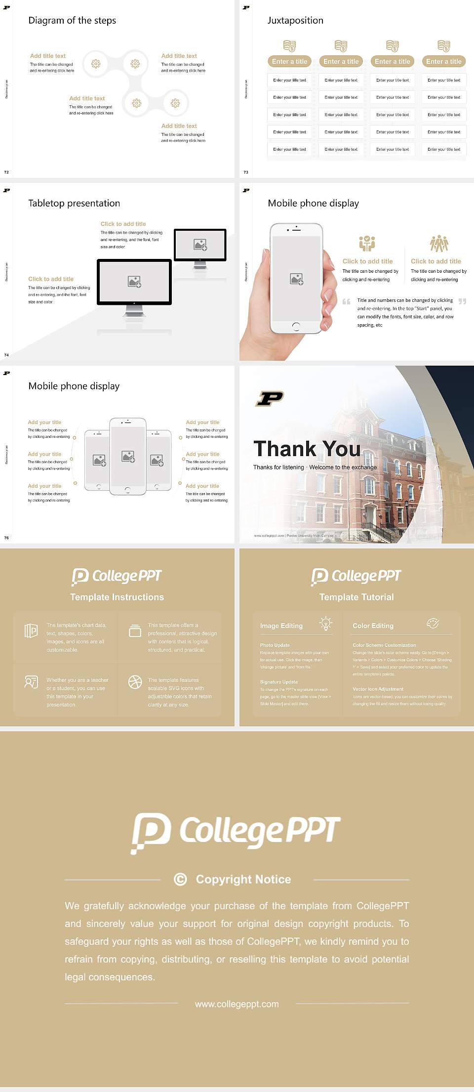 Purdue University-Main Campus Competition/Entrepreneurship Contest PPT Template4:3 ratio PPT effect preview image9