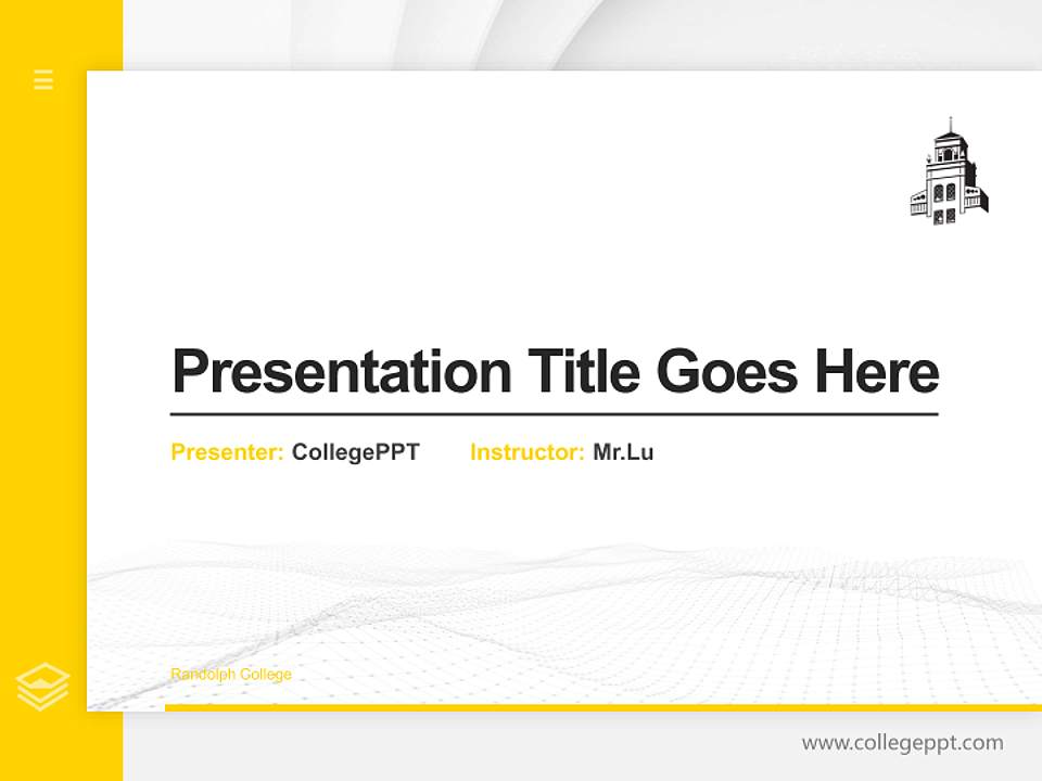 Randolph College Thesis Proposal/Graduation Defense PPT Template4:3 ratio PPT effect preview image5