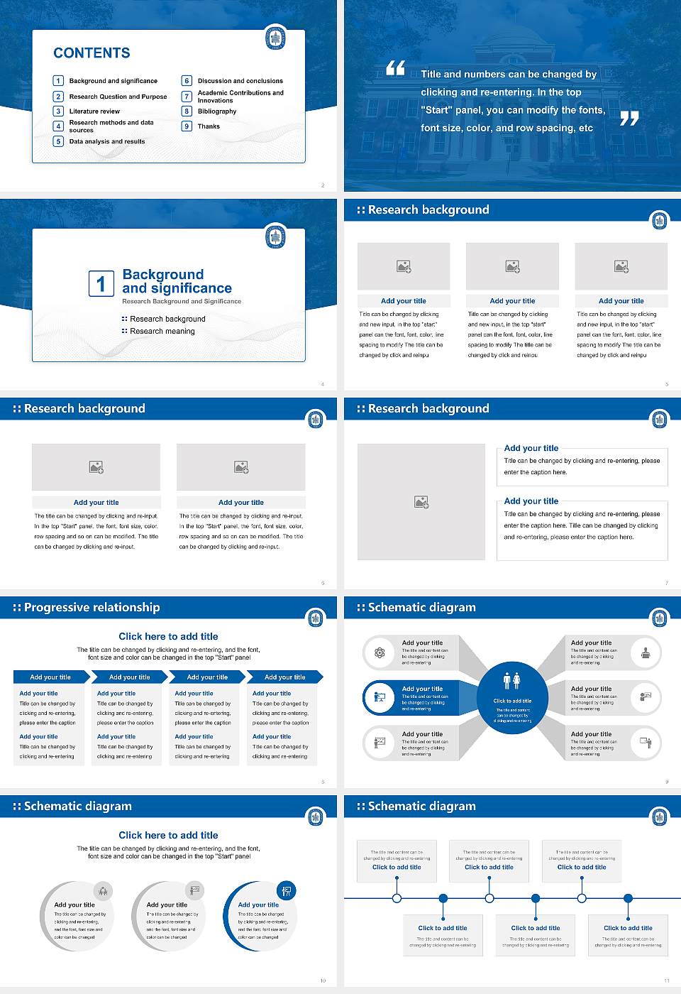 Presbyterian College Graduation Thesis Defense PPT Template16:9 ratio PPT effect preview image2