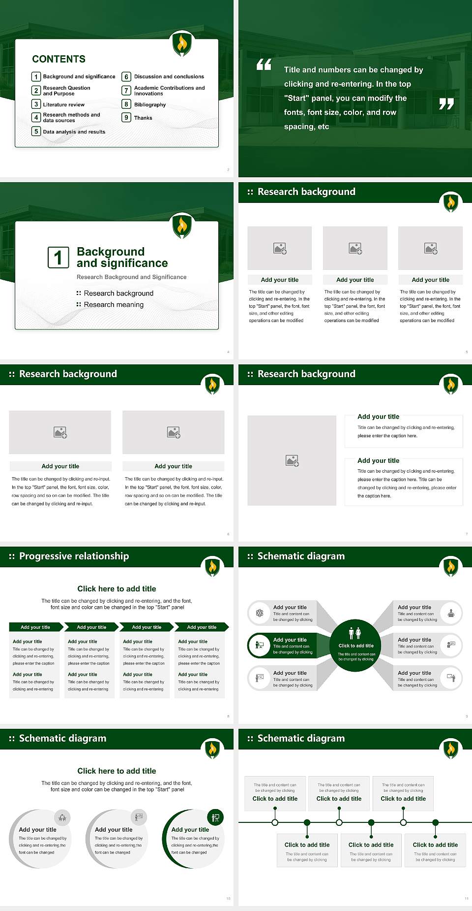 Rasmussen University – Green Bay Graduation Thesis Defense PPT Template4:3 ratio PPT effect preview image2