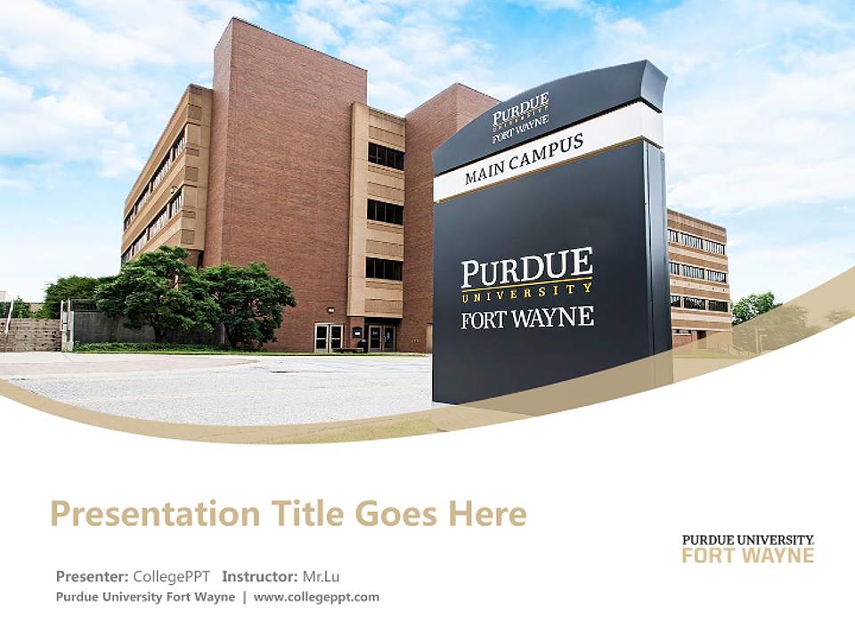 Purdue University Fort Wayne Course/Courseware Creation PPT Template4:3 ratio PPT effect preview image5