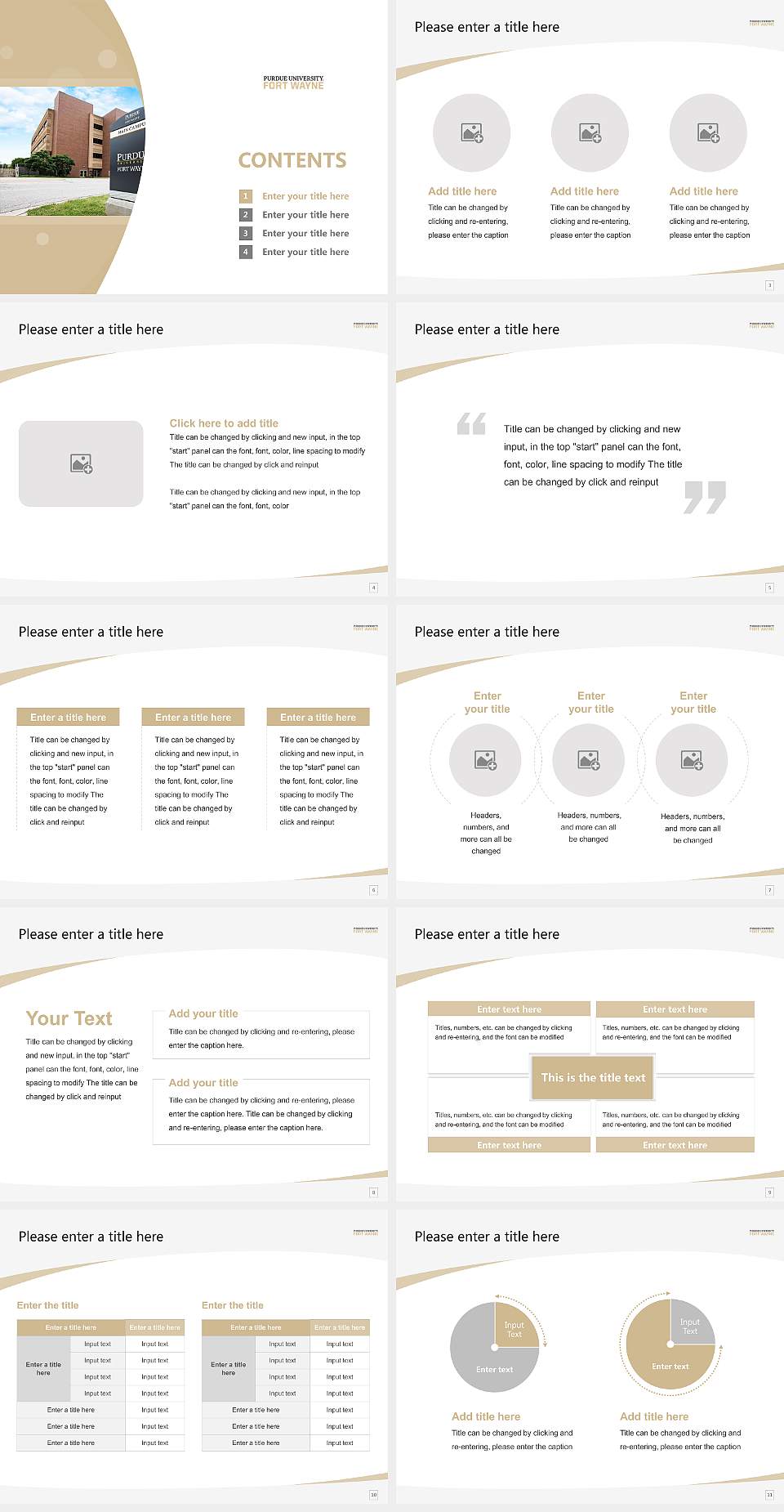 Purdue University Fort Wayne Course/Courseware Creation PPT Template4:3 ratio PPT effect preview image2