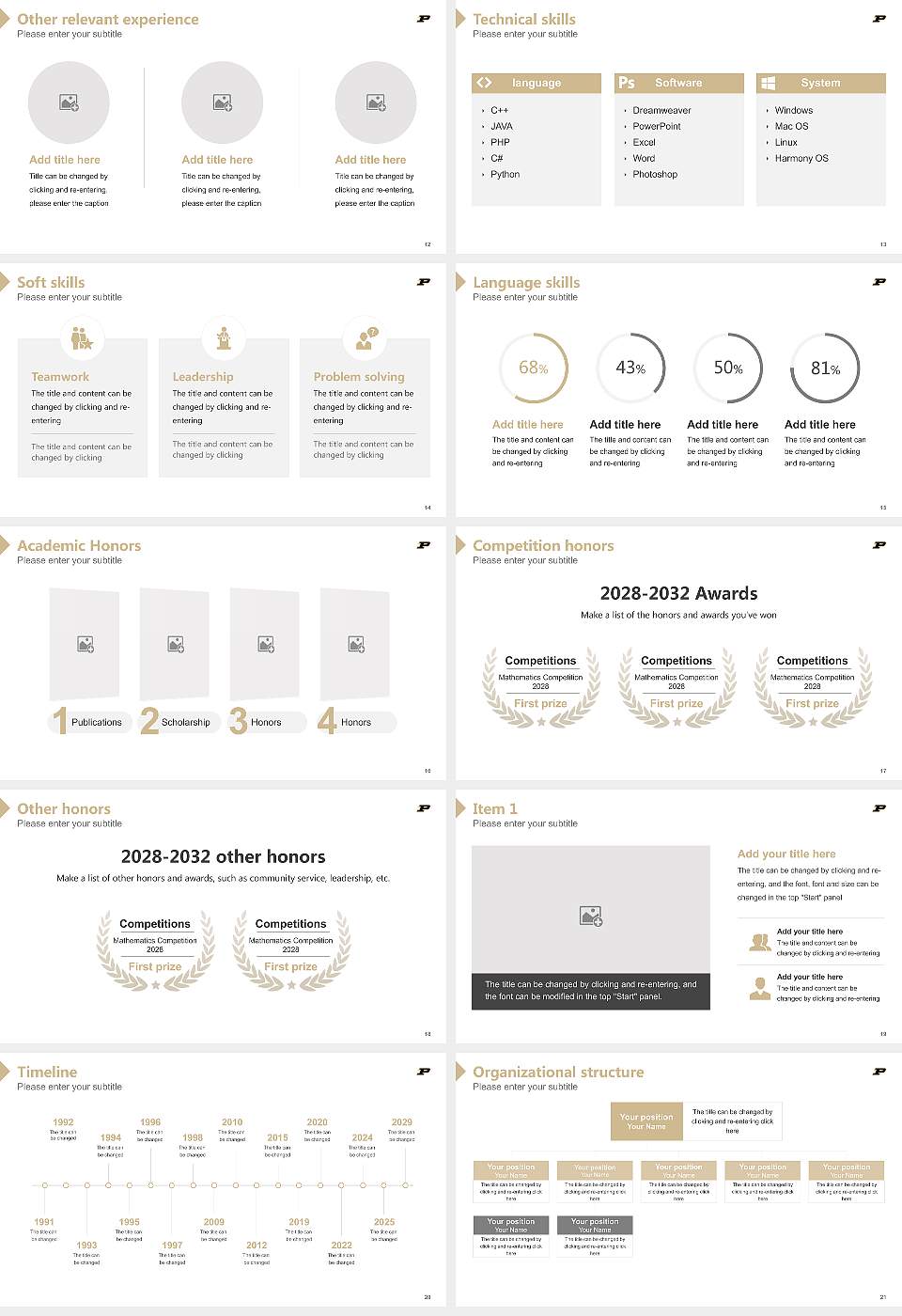 Purdue University-Main Campus Resume PPT Template16:9 ratio PPT effect preview image3