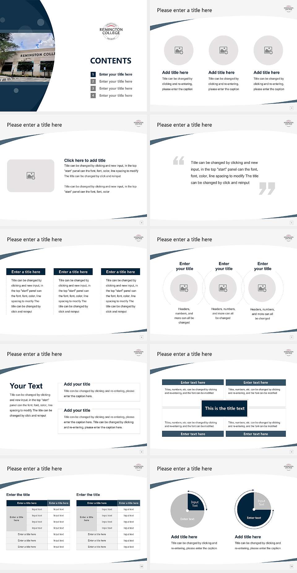 Remington College North Houston Campus Course/Courseware Creation PPT Template4:3 ratio PPT effect preview image2