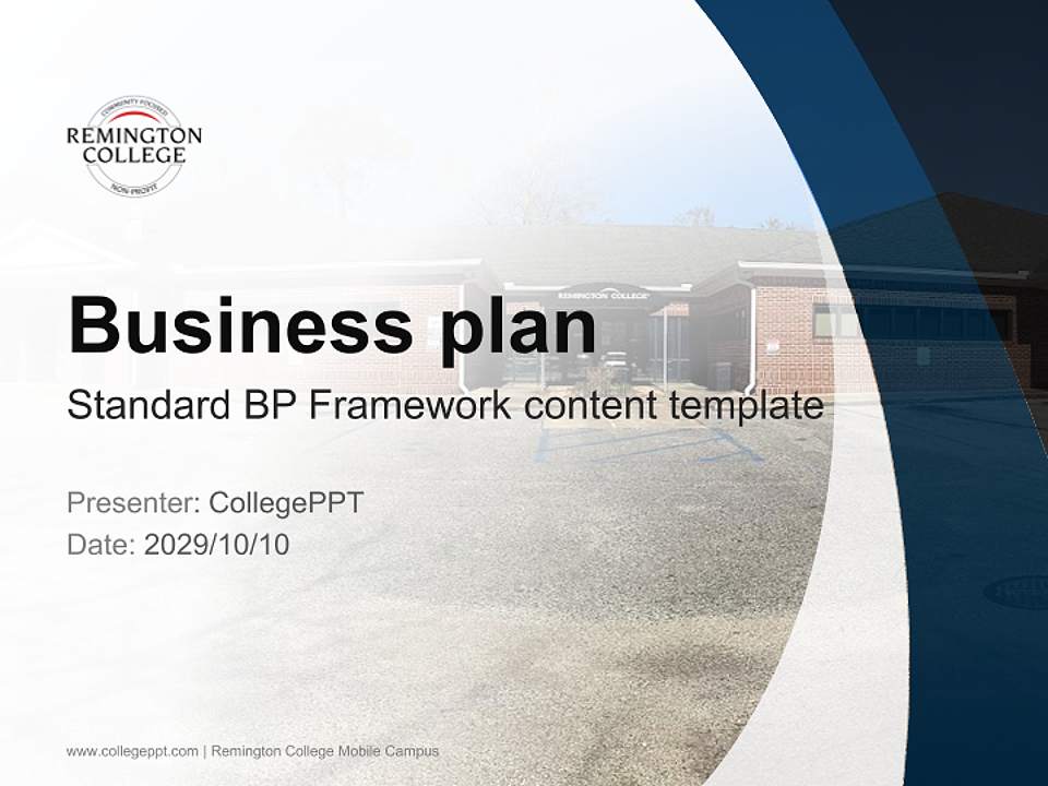 Remington College Mobile Campus Competition/Entrepreneurship Contest PPT Template4:3 ratio PPT effect preview image9