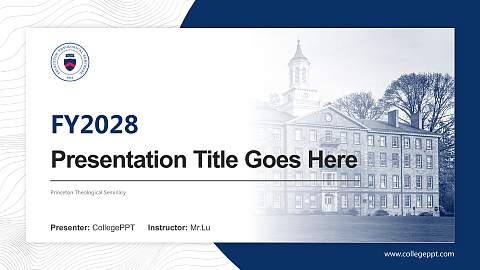 Princeton Theological Seminary Academic Presentation/Research Findings Report PPT Template
