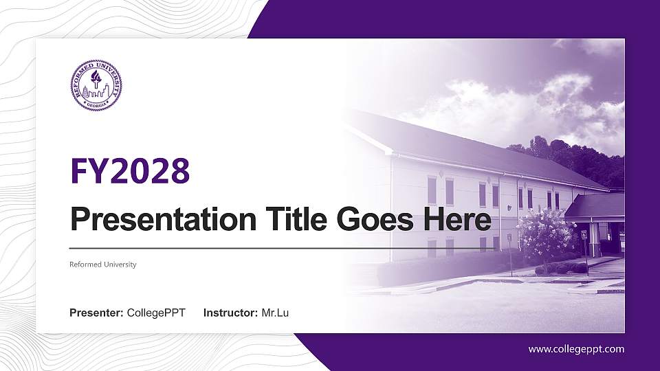 Reformed University Academic Presentation/Research Findings Report PPT Template16:9 ratio PPT effect preview image