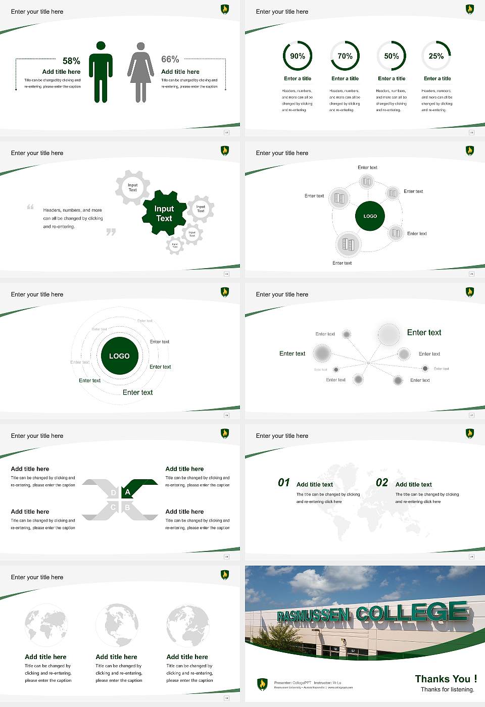 Rasmussen University – Aurora Naperville Course/Courseware Creation PPT Template16:9 ratio PPT effect preview image4