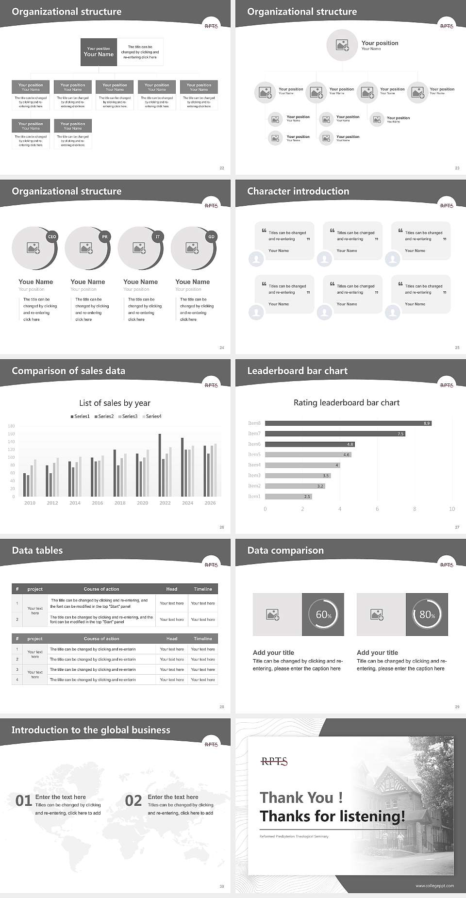 Reformed Presbyterian Theological Seminary Academic Presentation/Research Findings Report PPT Template4:3 ratio PPT effect preview image4