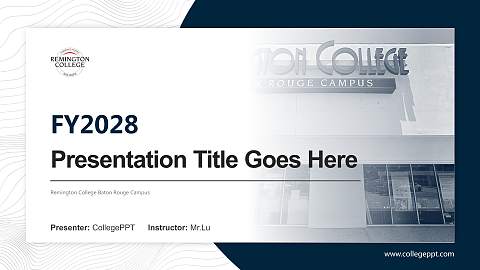 Remington College Baton Rouge Campus Academic Presentation/Research Findings Report PPT Template