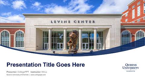 Queens University of Charlotte Course/Courseware Creation PPT Template