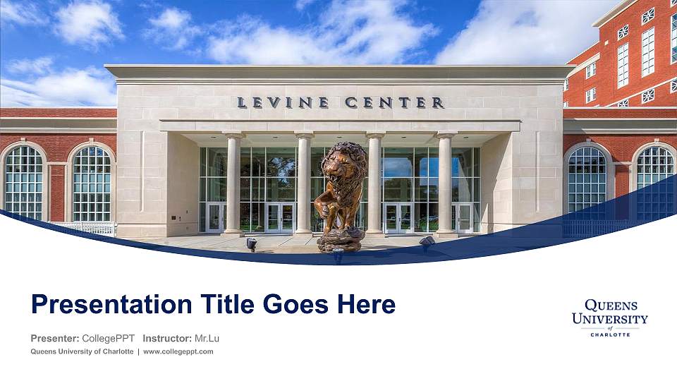 Queens University of Charlotte Course/Courseware Creation PPT Template16:9 ratio PPT effect preview image