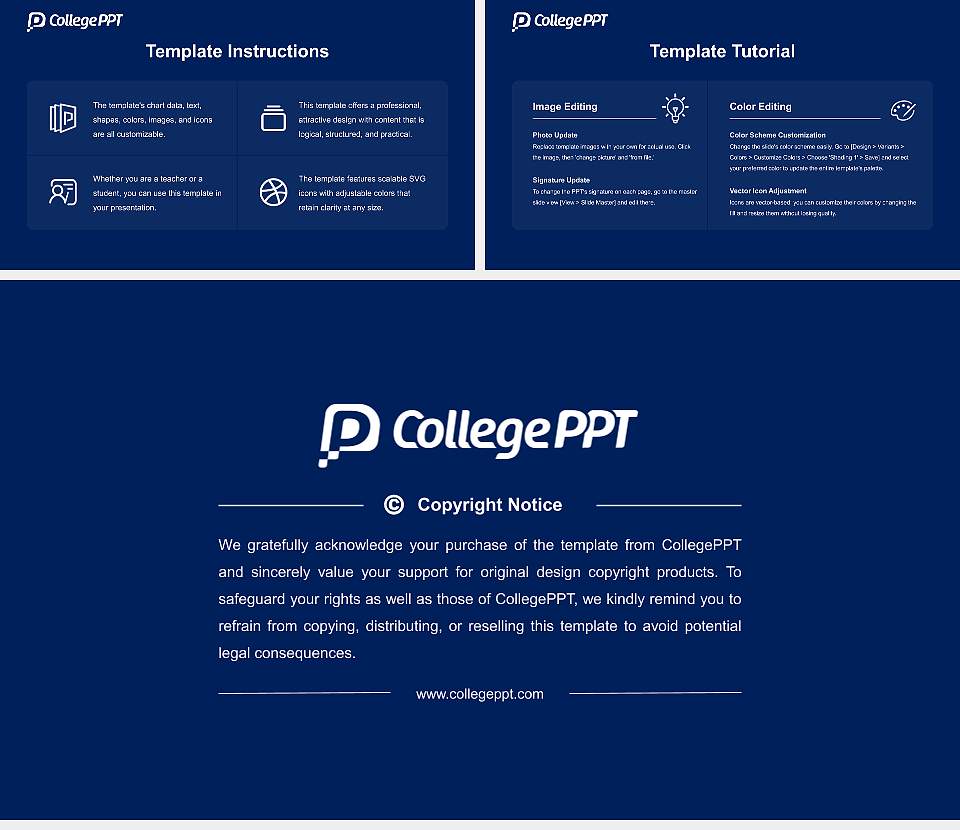 Queens University of Charlotte Course/Courseware Creation PPT Template16:9 ratio PPT effect preview image5