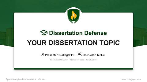 Rasmussen University – Romeoville Joliet Graduation Thesis Defense PPT Template