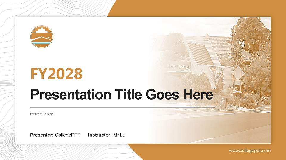 Prescott College Academic Presentation/Research Findings Report PPT Template16:9 ratio PPT effect preview image