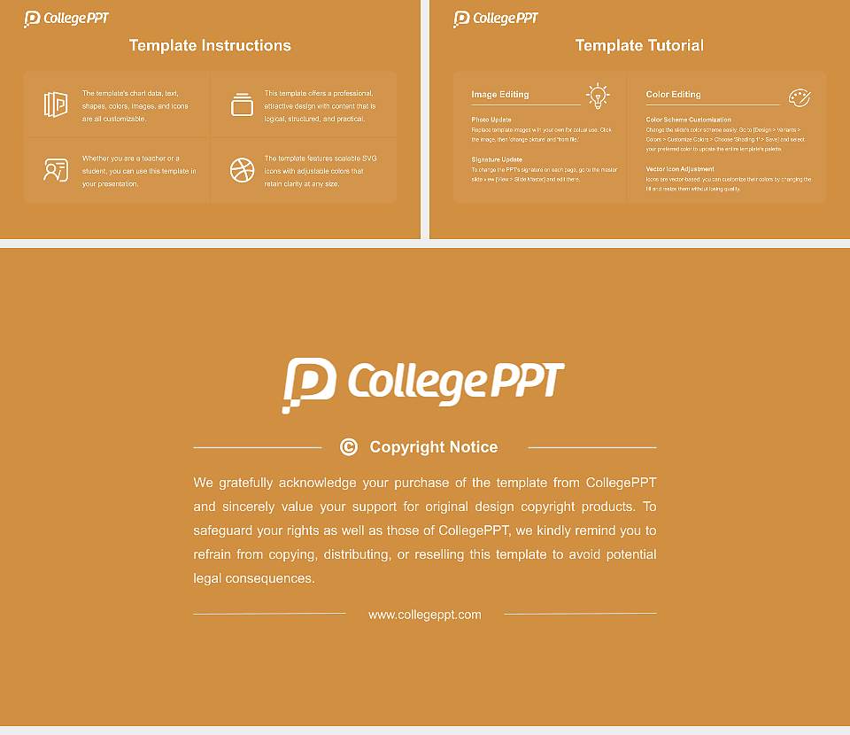 Prescott College Academic Presentation/Research Findings Report PPT Template16:9 ratio PPT effect preview image5