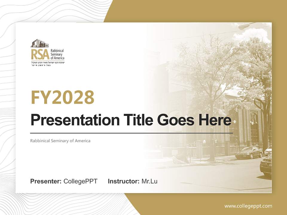 Rabbinical Seminary of America Academic Presentation/Research Findings Report PPT Template4:3 ratio PPT effect preview image5