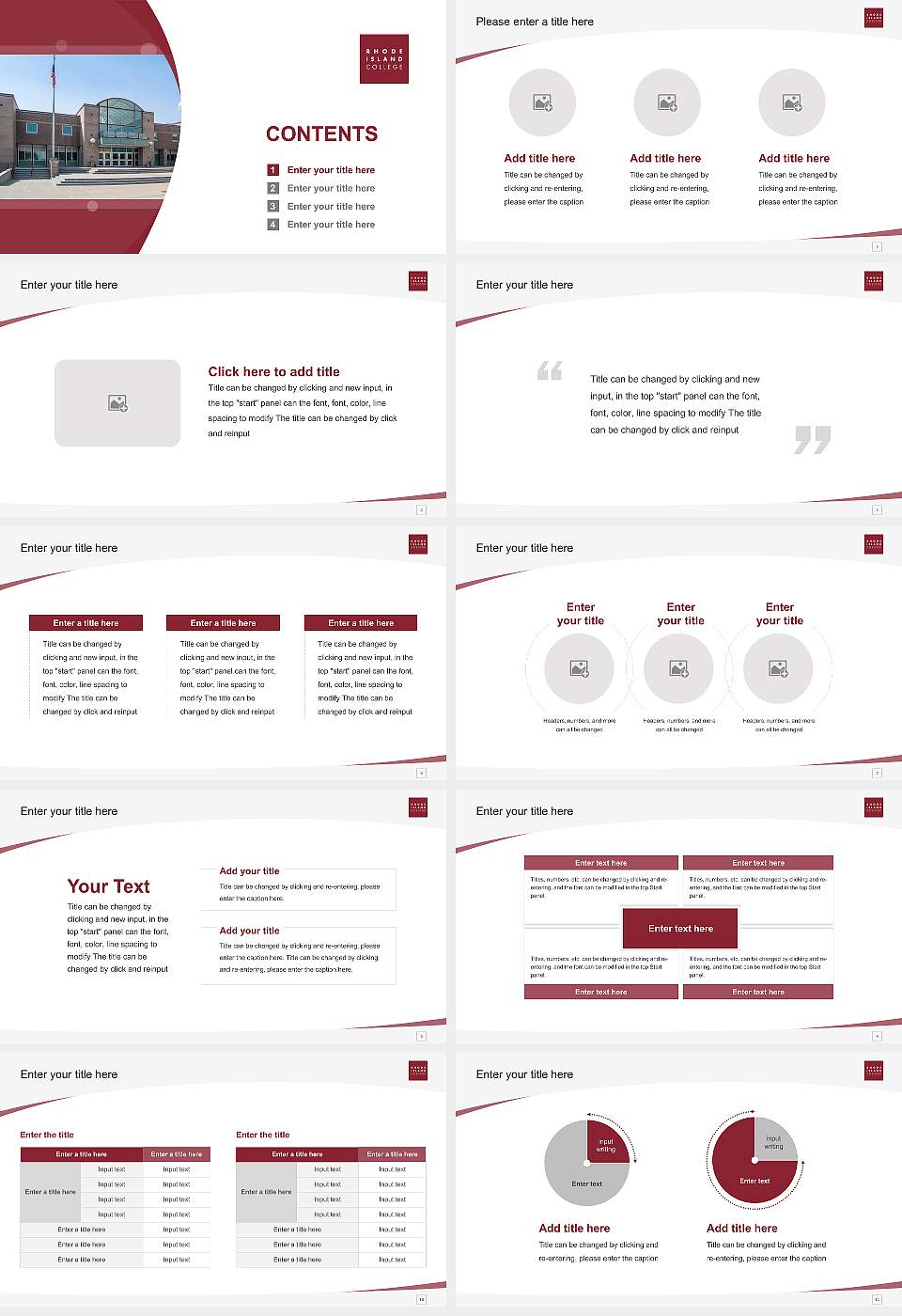 Rhode Island College Course/Courseware Creation PPT Template16:9 ratio PPT effect preview image2