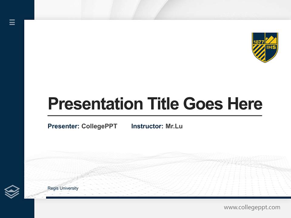 Regis University Thesis Proposal/Graduation Defense PPT Template4:3 ratio PPT effect preview image5