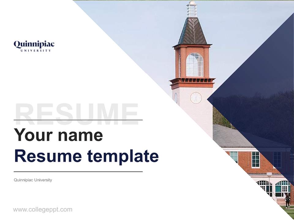 Quinnipiac University Resume PPT Template4:3 ratio PPT effect preview image5