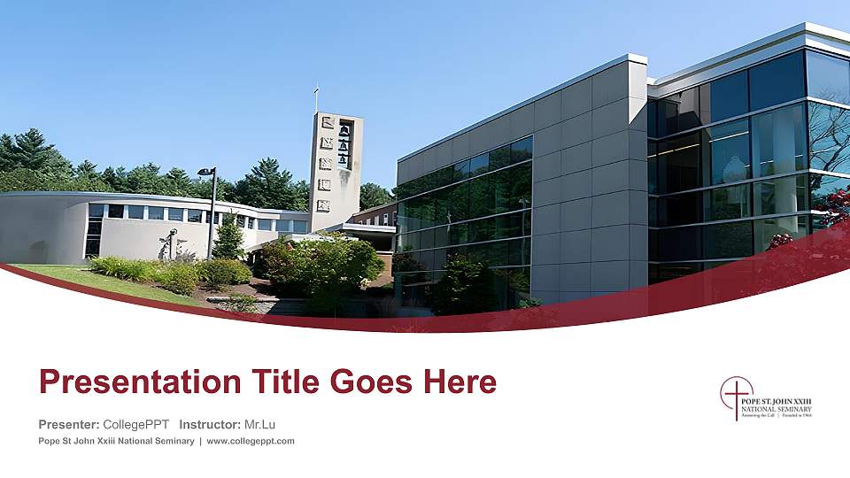 Pope St John Xxiii National Seminary Course/Courseware Creation PPT Template16:9 ratio PPT effect preview image