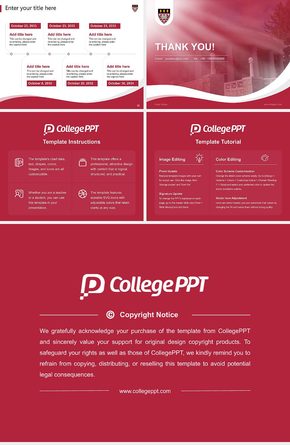 Regis College Lecture Sharing and Networking Event PPT Template4:3 ratio PPT effect preview image4