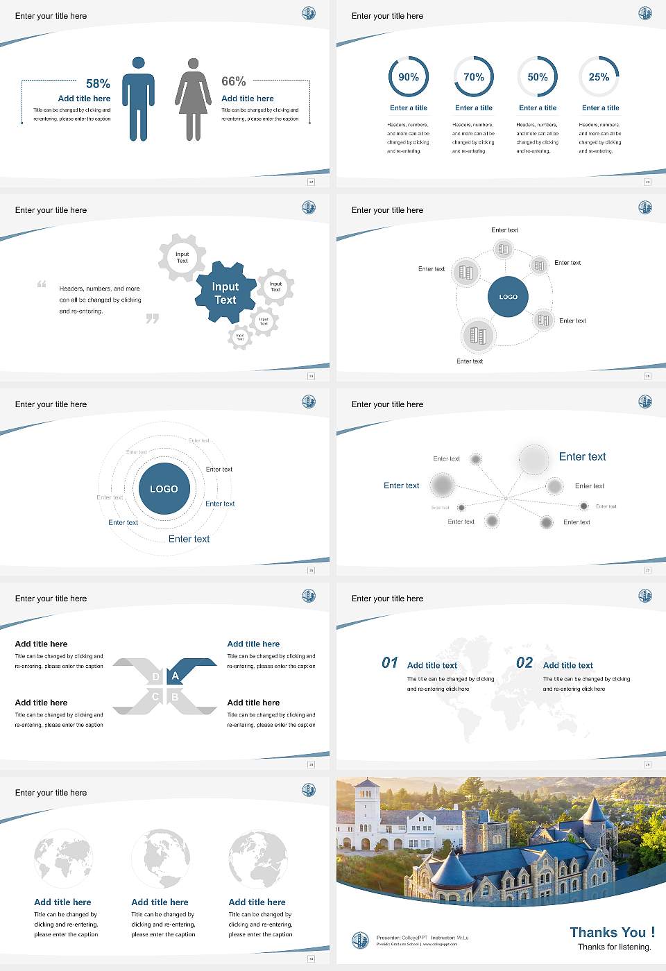 Presidio Graduate School Course/Courseware Creation PPT Template16:9 ratio PPT effect preview image4