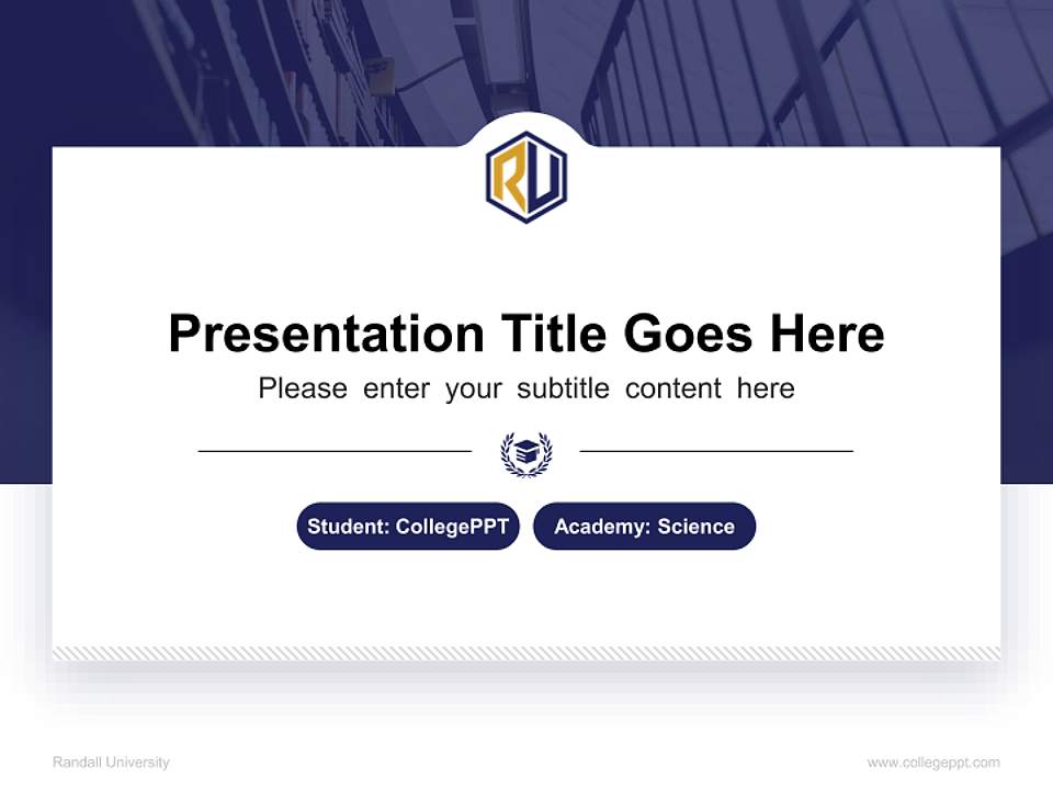 Randall University National Scholarship Defense PPT Template4:3 ratio PPT effect preview image4