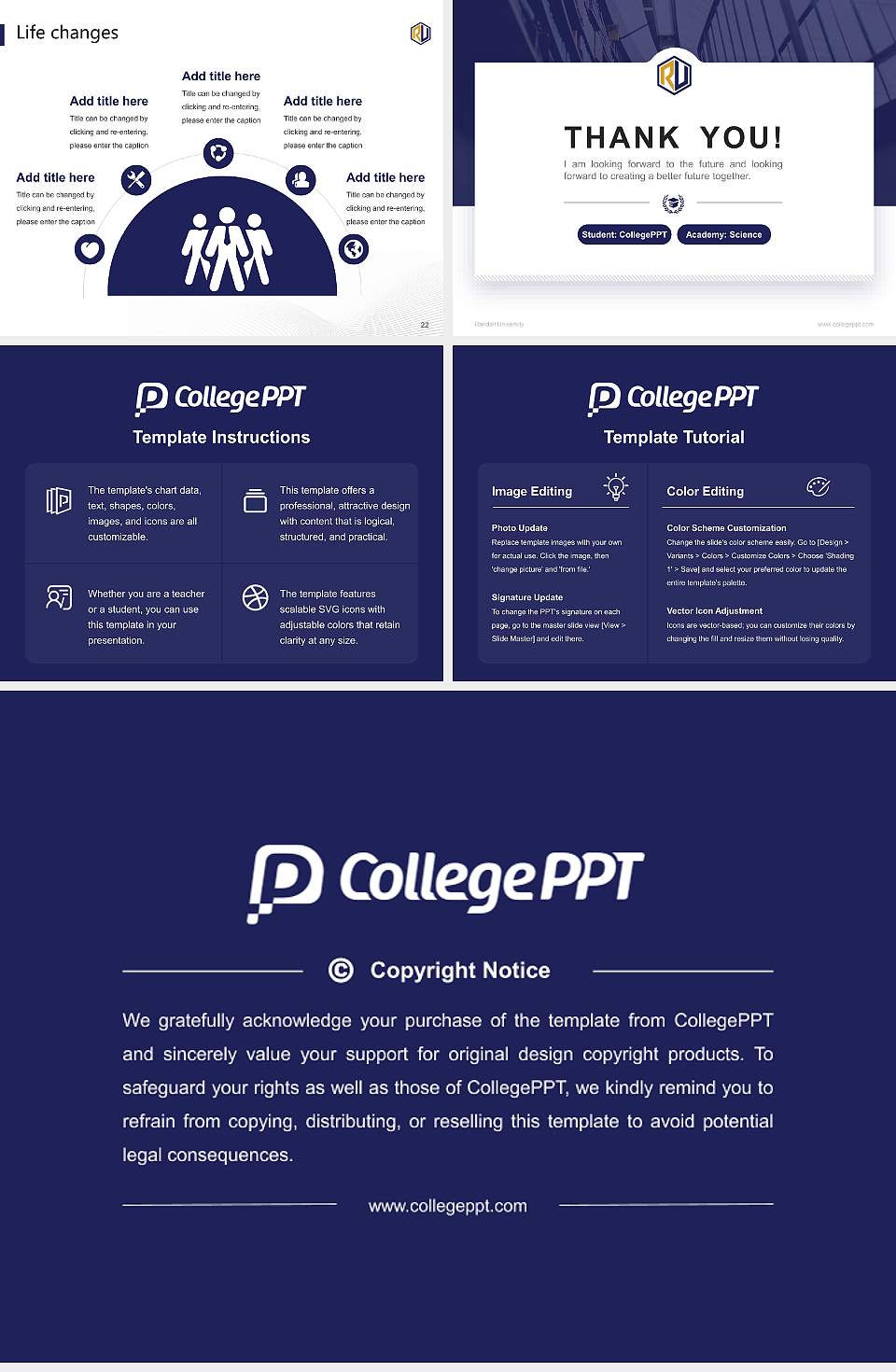 Randall University National Scholarship Defense PPT Template4:3 ratio PPT effect preview image4