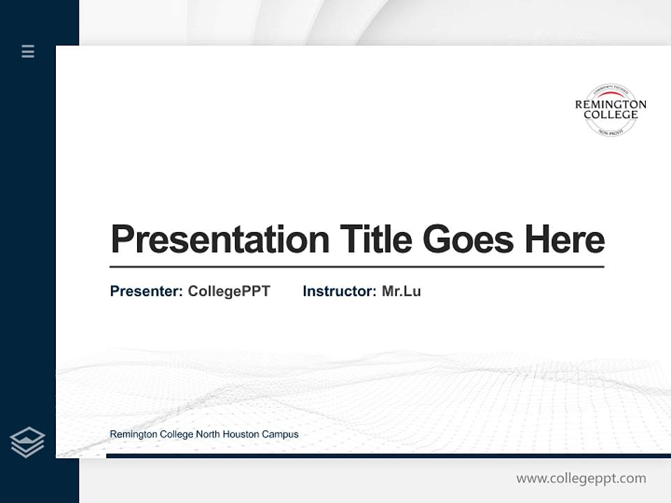 Remington College North Houston Campus Thesis Proposal/Graduation Defense PPT Template4:3 ratio PPT effect preview image5