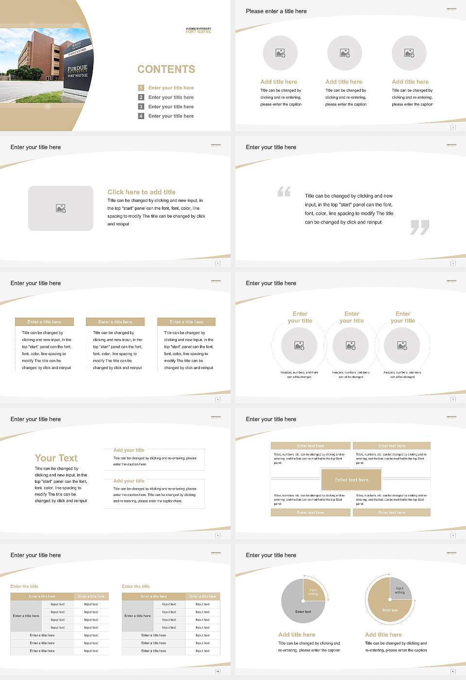 Purdue University Fort Wayne Course/Courseware Creation PPT Template16:9 ratio PPT effect preview image2