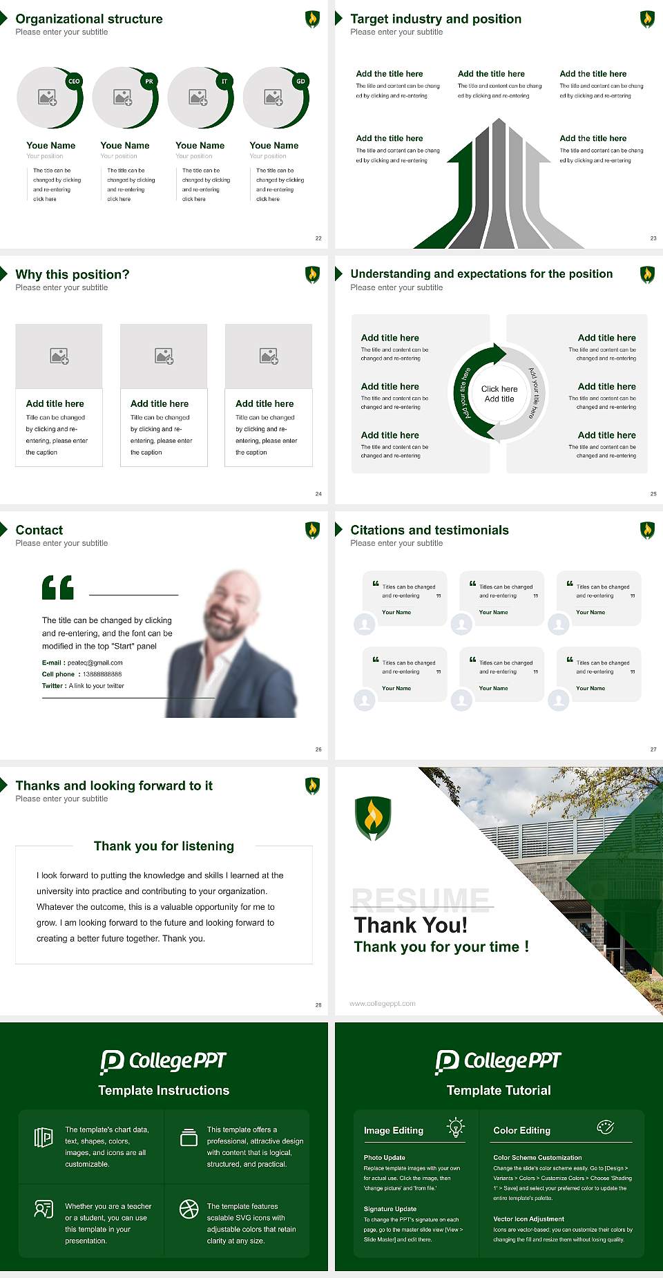 Rasmussen University – St. Cloud Resume PPT Template4:3 ratio PPT effect preview image4