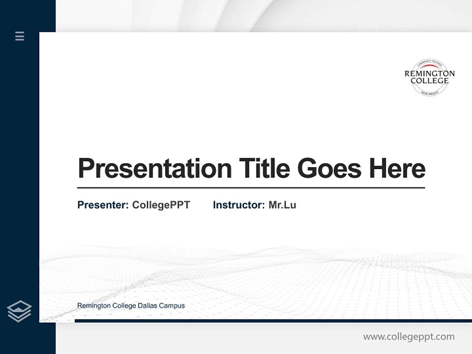 Remington College Dallas Campus Thesis Proposal/Graduation Defense PPT Template4:3 ratio PPT effect preview image5