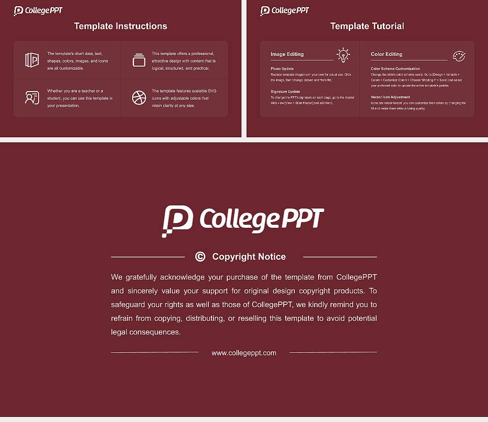 Ramapo College of New Jersey Course/Courseware Creation PPT Template16:9 ratio PPT effect preview image5