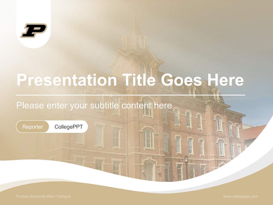 Purdue University-Main Campus Lecture Sharing and Networking Event PPT Template4:3 ratio PPT effect preview image4