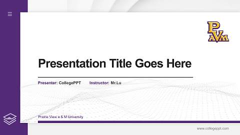 Prairie View a & M University Thesis Proposal/Graduation Defense PPT Template