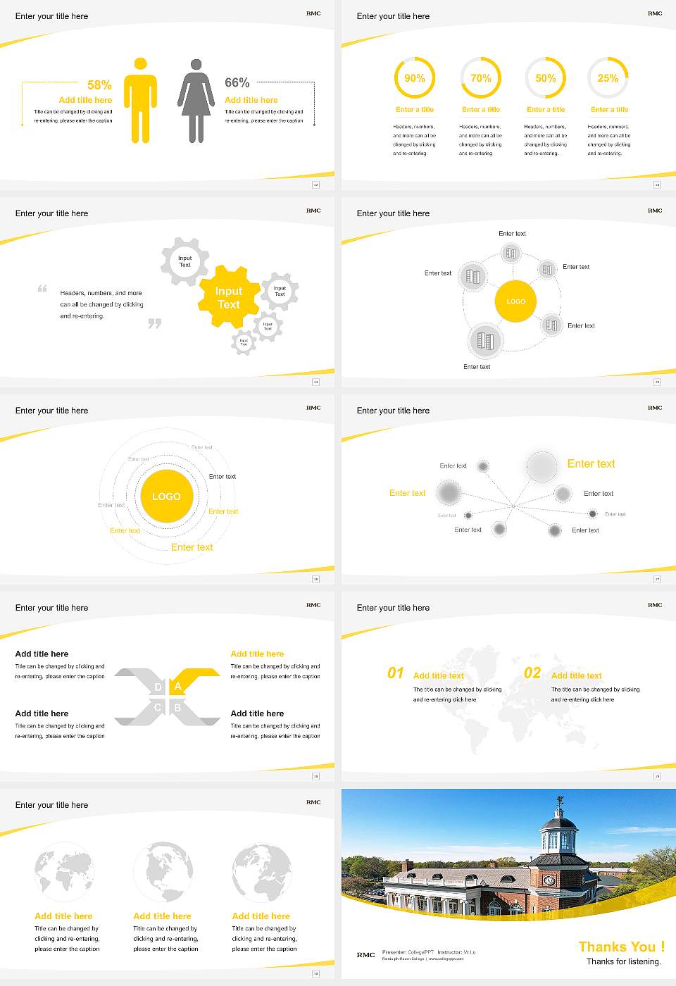 Randolph-Macon College Course/Courseware Creation PPT Template16:9 ratio PPT effect preview image4